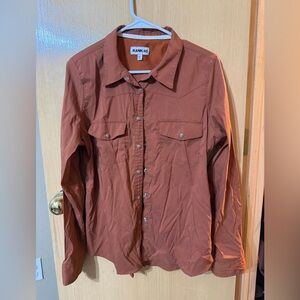 Youth Button Down Shirt Rust